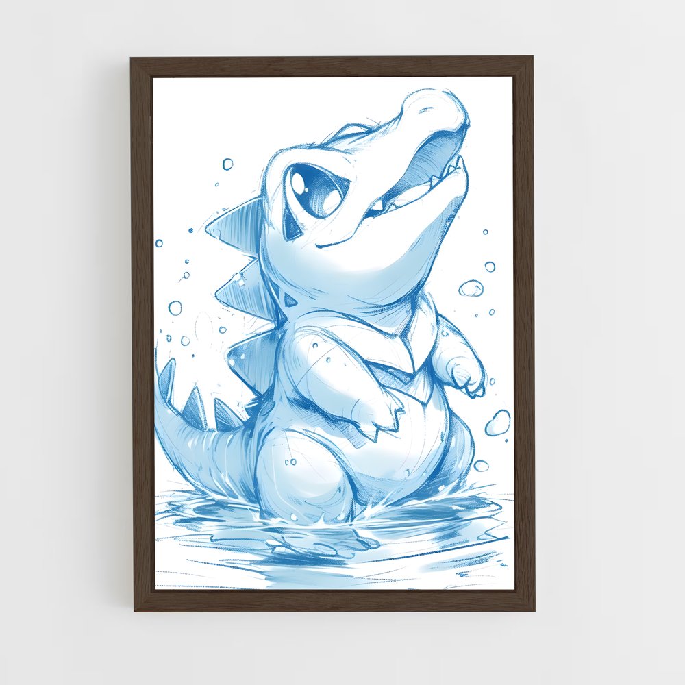 ap-totodile-7 cadre Bois foncé