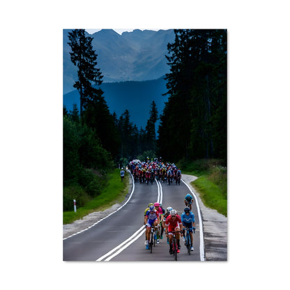 Poster Cyclistes en Pologne
