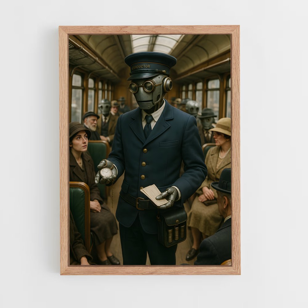 ap-train conductor-4 cadre Bois clair