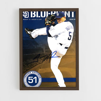 ap-trevor hoffman-3 cadre Bois foncé