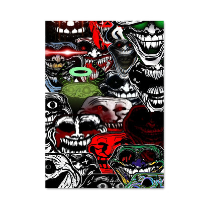 Poster Crâne Multicolore