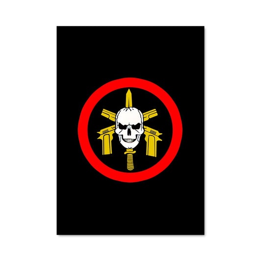 Poster Tête de Mort Armée