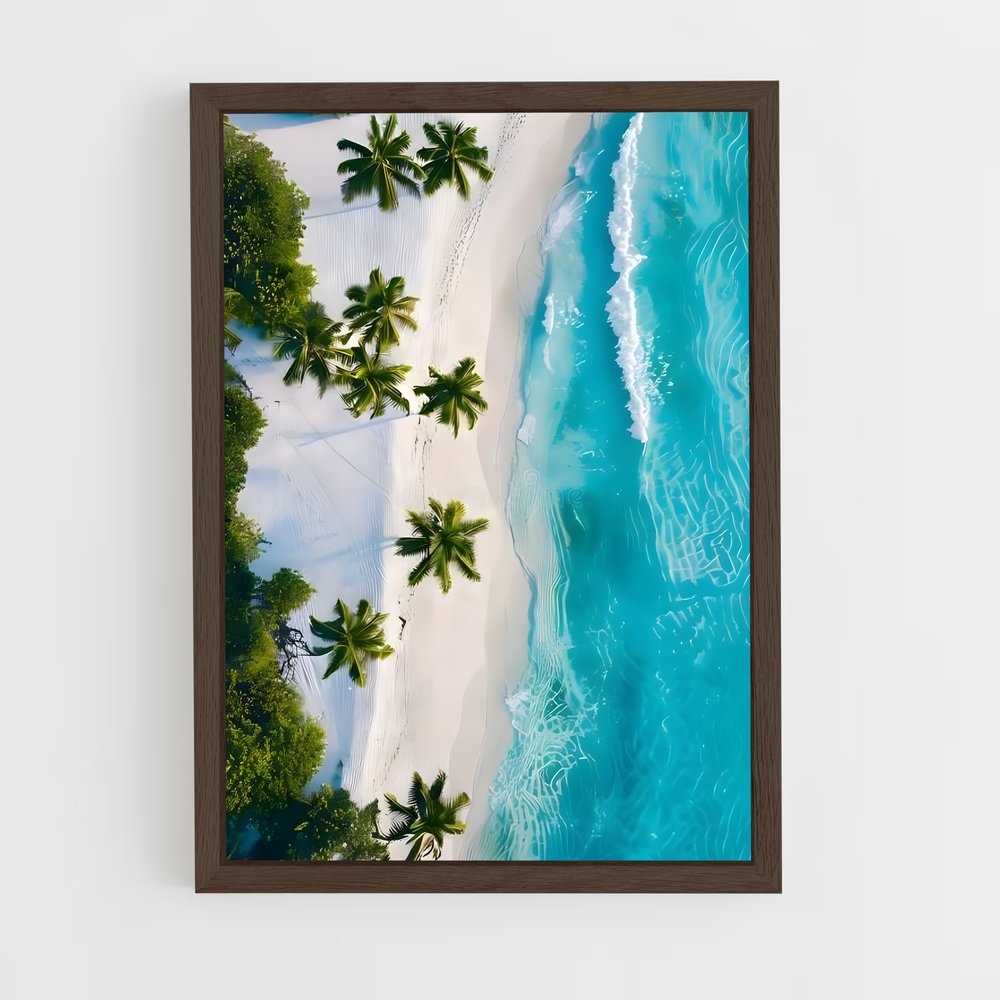 ap-tropical beach-10 cadre Bois foncé