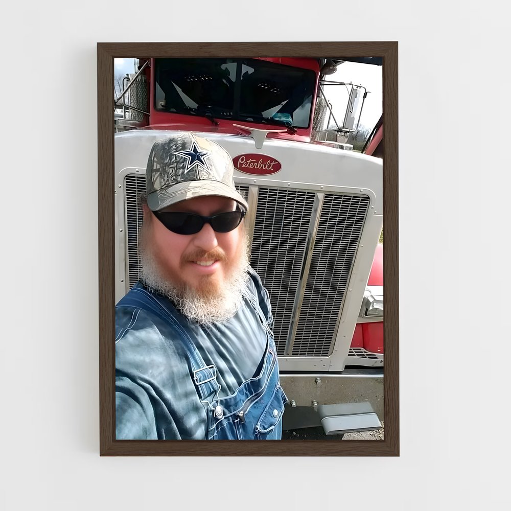 ap-truck driver-2 cadre Bois foncé