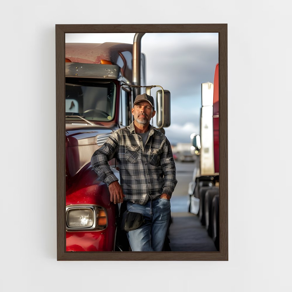 ap-truck driver-3 cadre Bois foncé
