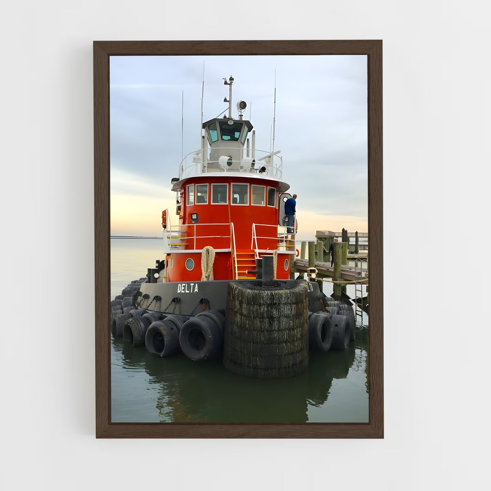 ap-tugboats-3 cadre Bois foncé