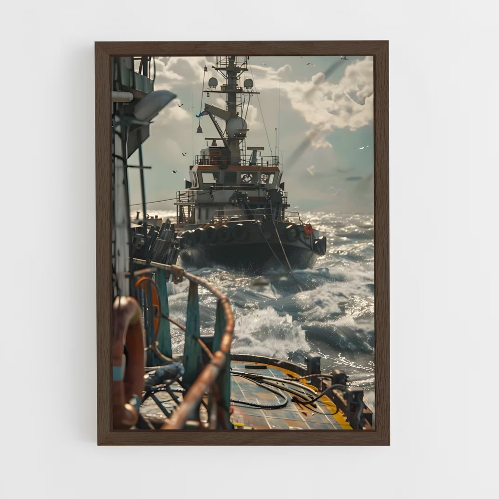 ap-tugboats-5 cadre Bois foncé