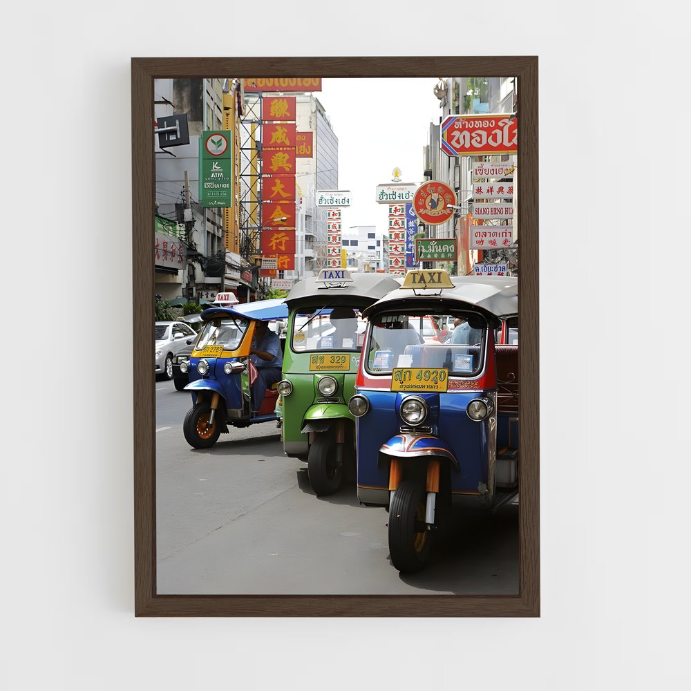 ap-tuk tuk bangkok-2 cadre Bois foncé