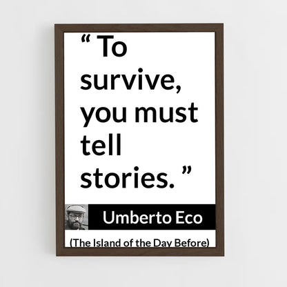 ap-umberto eco-8 cadre Bois foncé