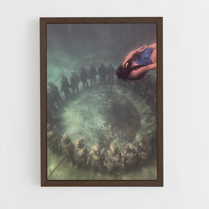 ap-underwater sculpture park-4 cadre Bois foncé