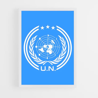 ap-united nations flag-4 cadre Blanc