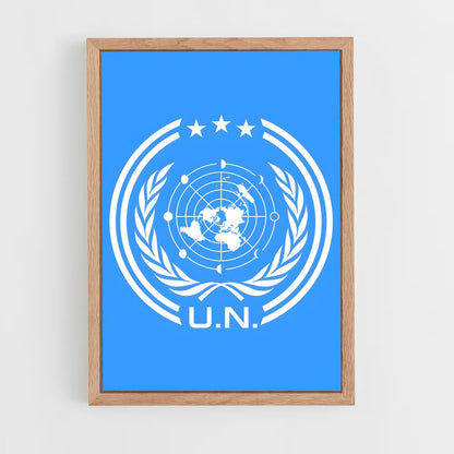 ap-united nations flag-4 cadre Bois clair