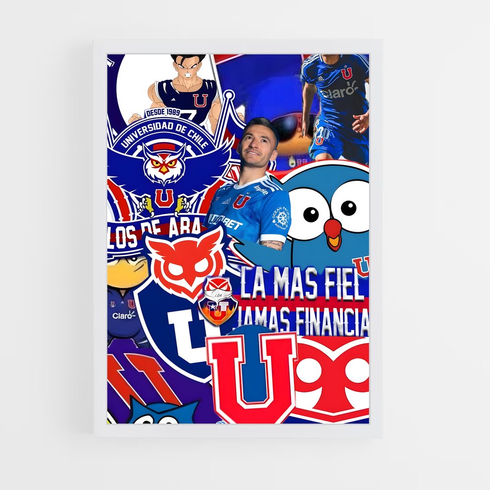 ap-universidad de chile football club-8 cadre Blanc