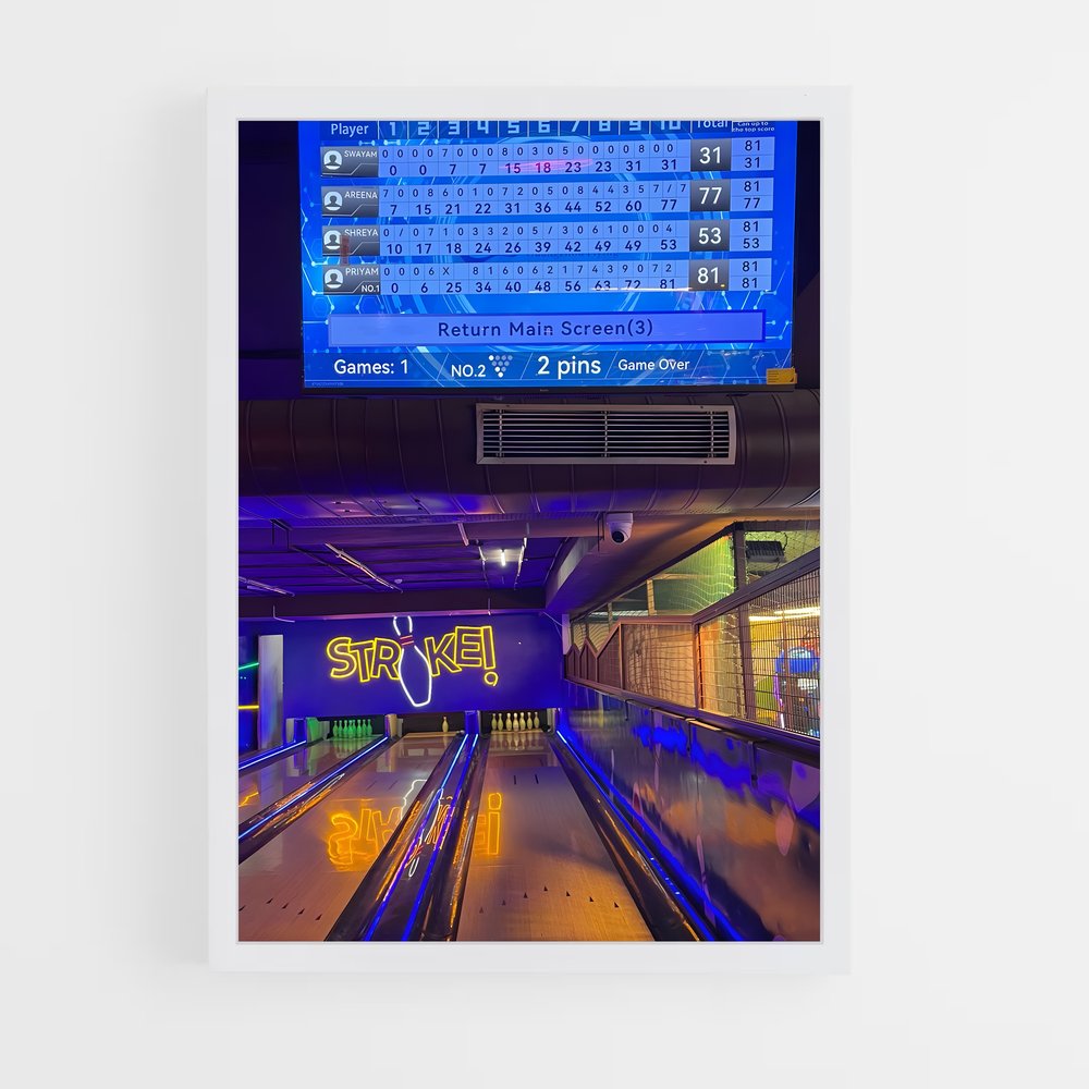 ap-us open bowling-2 cadre Blanc