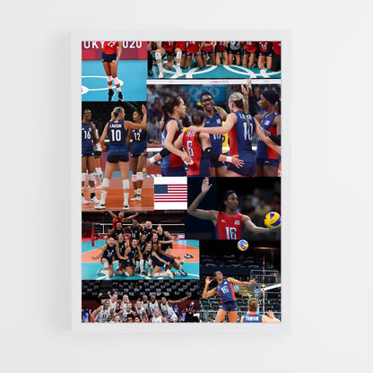 ap-usa national beach volleyball team-1 cadre Blanc
