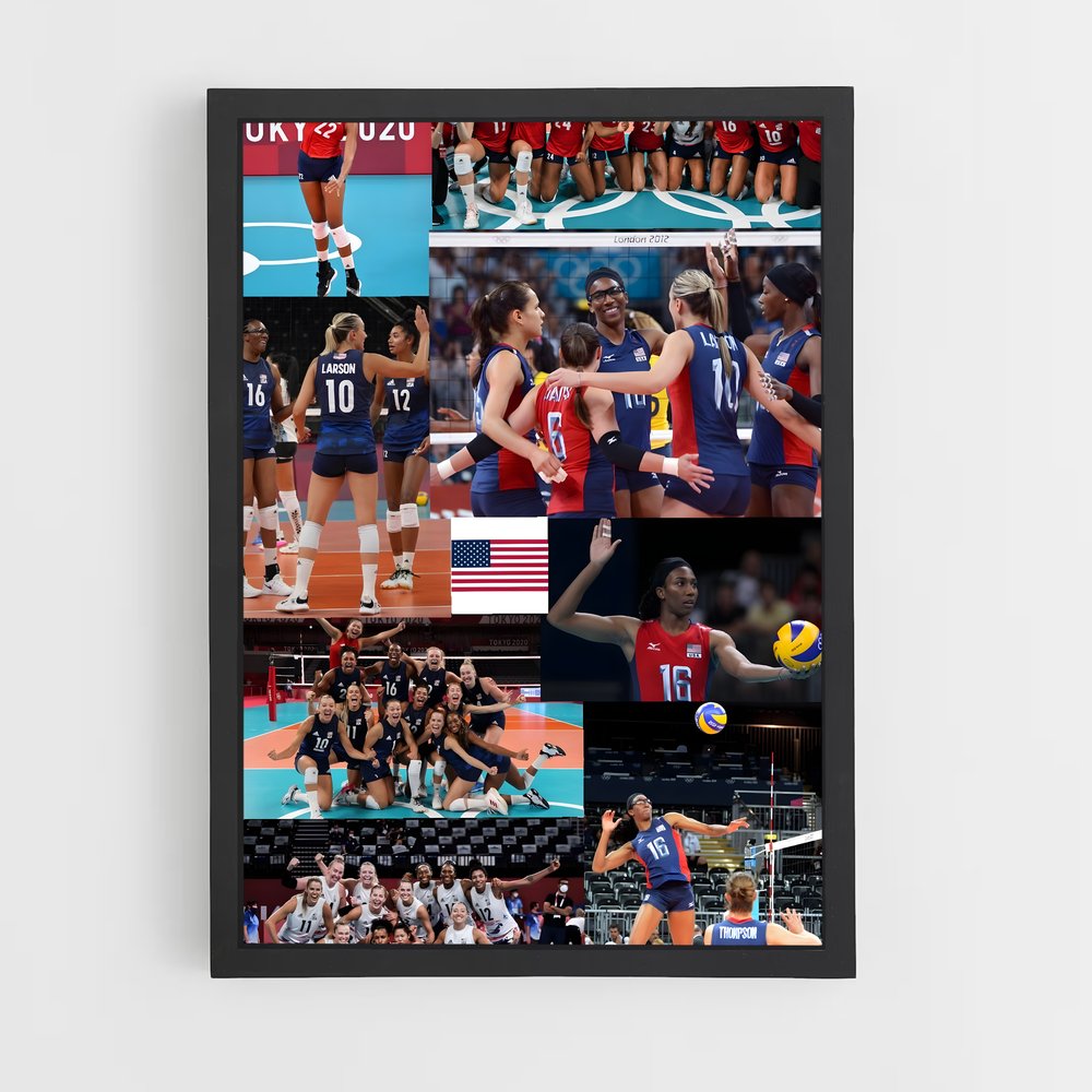 ap-usa national beach volleyball team-1 cadre Noir