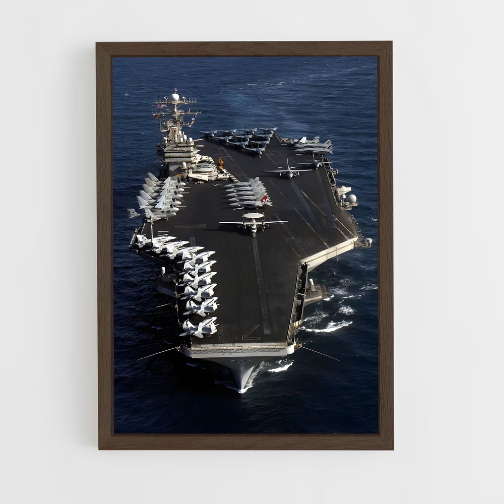 ap-uss abraham lincoln-2 cadre Bois foncé