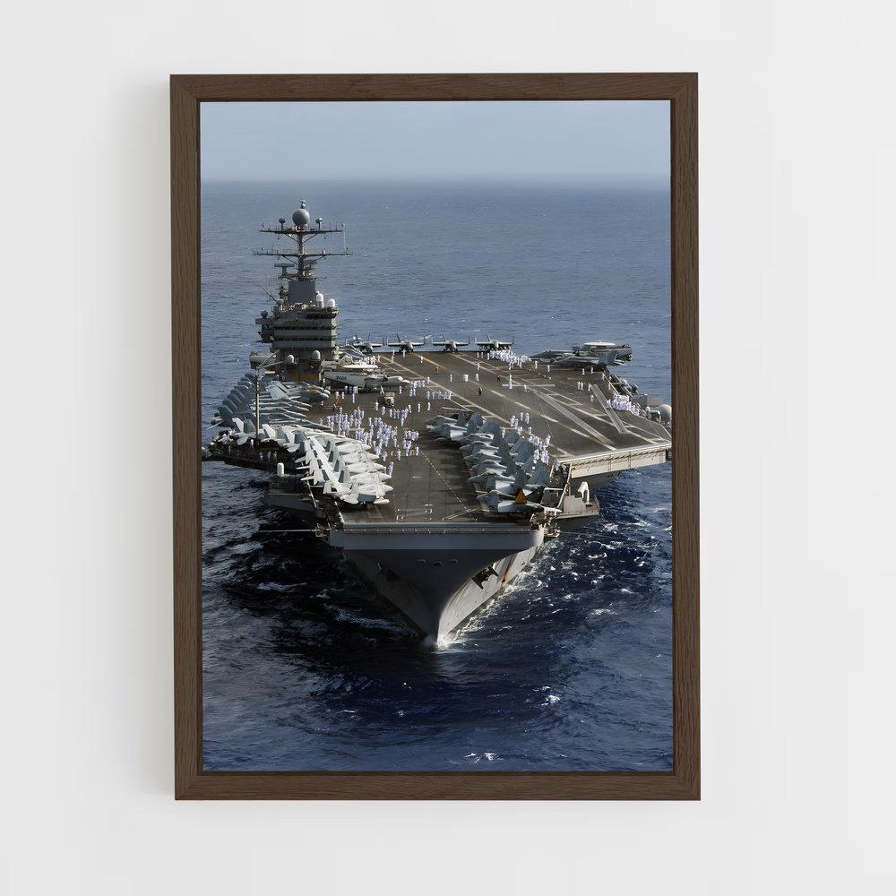 ap-uss abraham lincoln-3 cadre Bois foncé