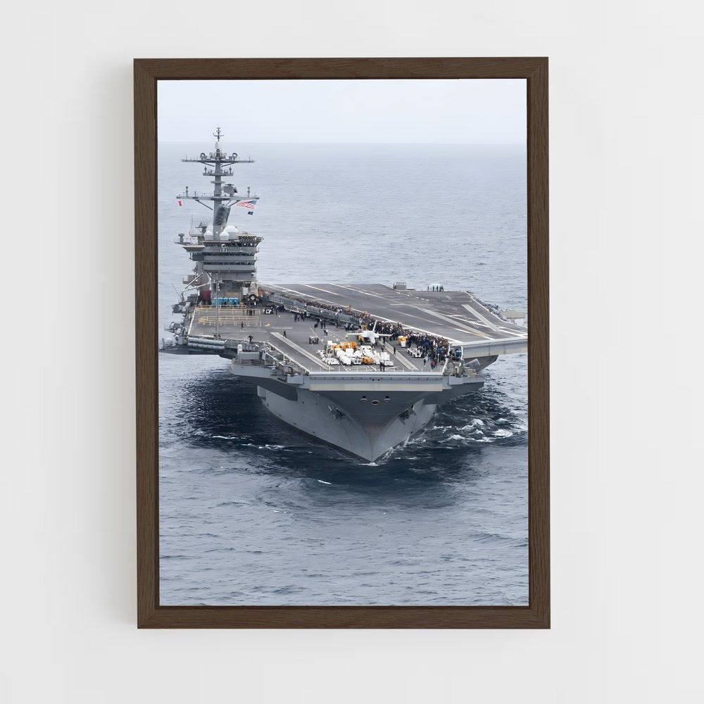 ap-uss abraham lincoln-4 cadre Bois foncé