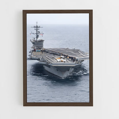 ap-uss abraham lincoln-4 cadre Bois foncé