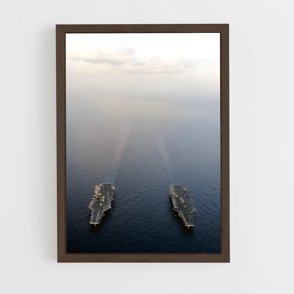 ap-uss abraham lincoln-5 cadre Bois foncé