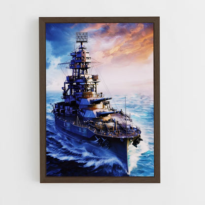 ap-uss arizona-1 cadre Bois foncé