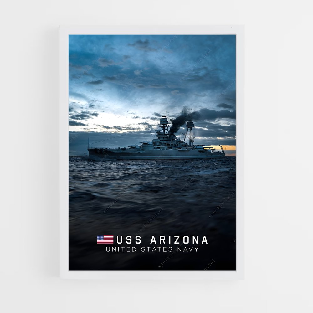 ap-uss arizona-2 cadre Blanc