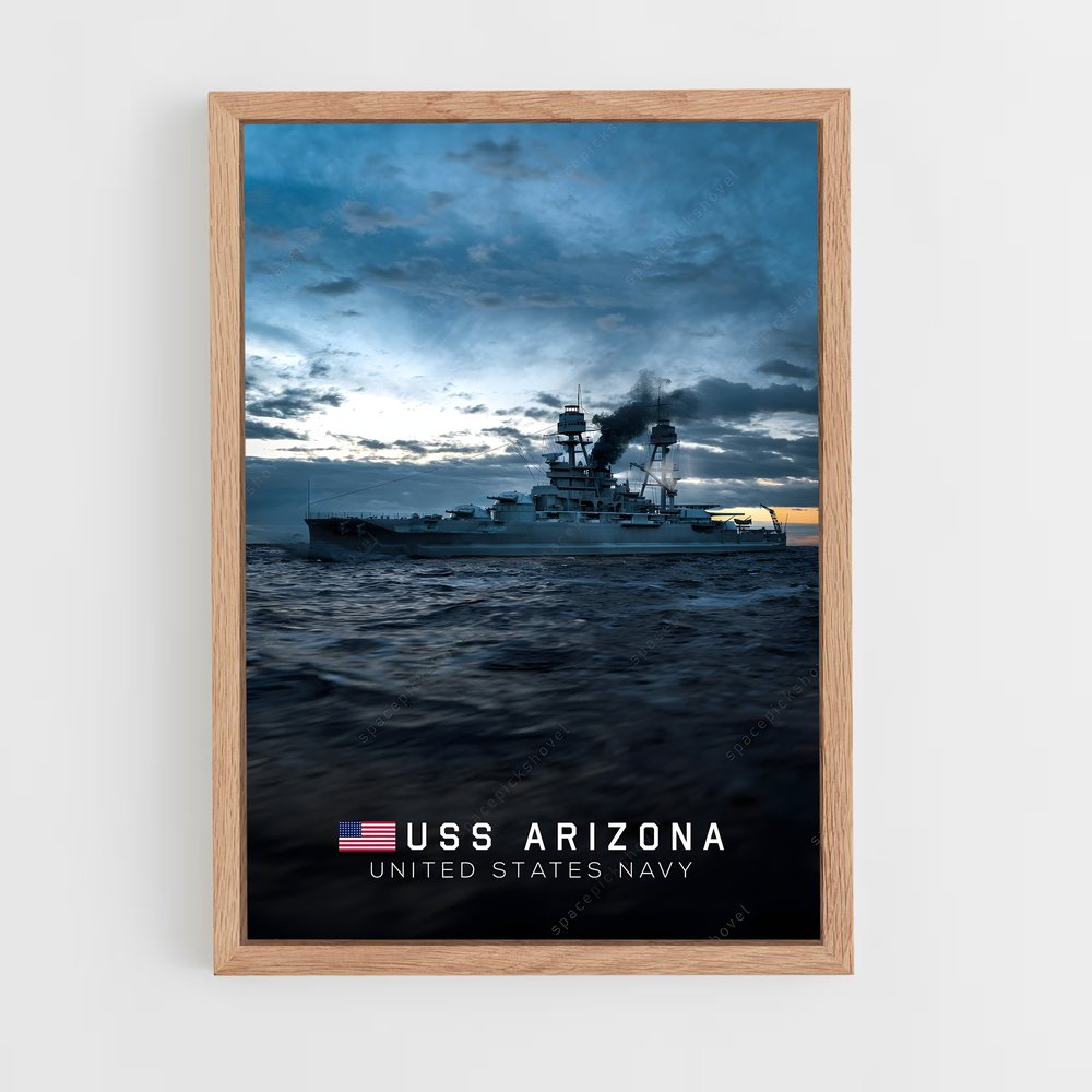 ap-uss arizona-2 cadre Bois clair
