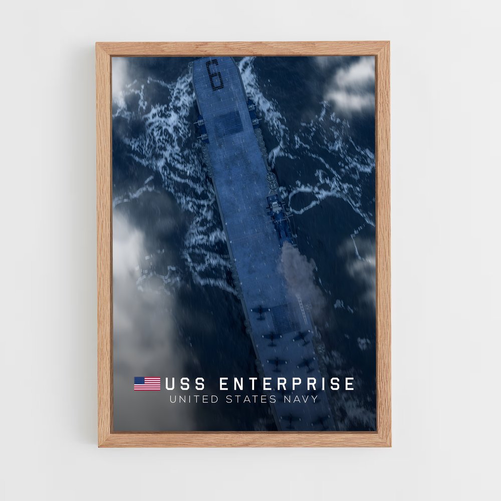 ap-uss enterprise-2 cadre Bois clair