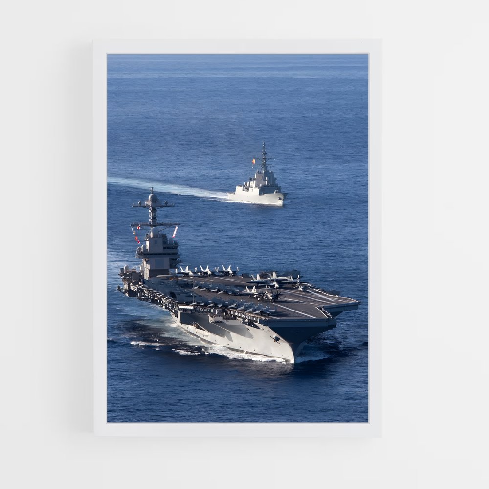 ap-uss gerald r ford-1 cadre Blanc