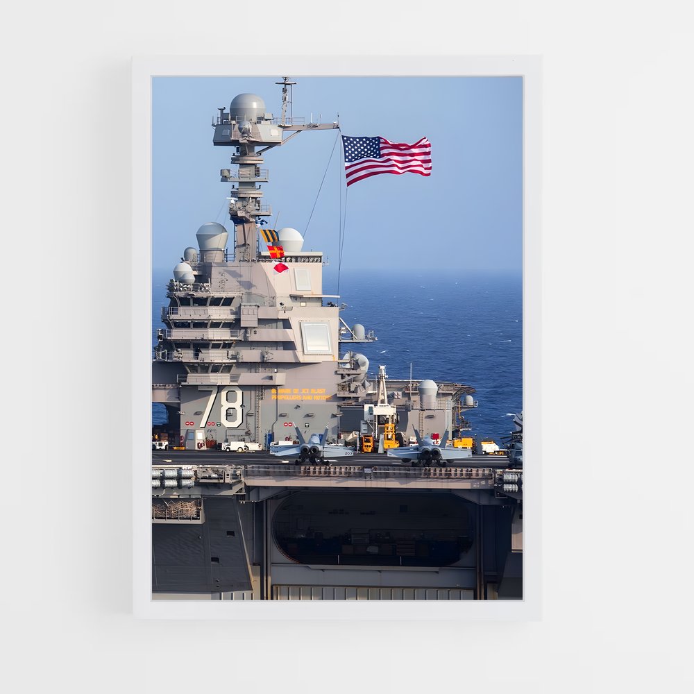 ap-uss gerald r ford-2 cadre Blanc