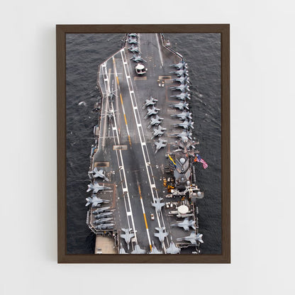 ap-uss gerald r ford-3 cadre Bois foncé