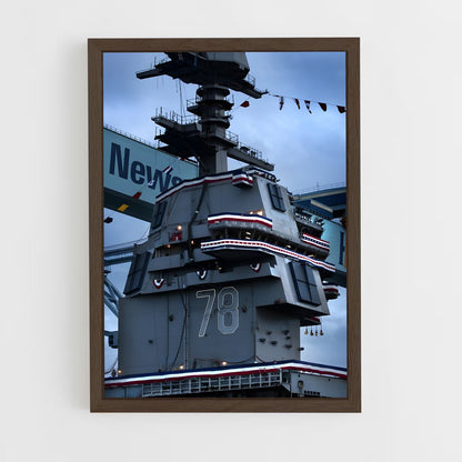 ap-uss gerald r ford-5 cadre Bois foncé