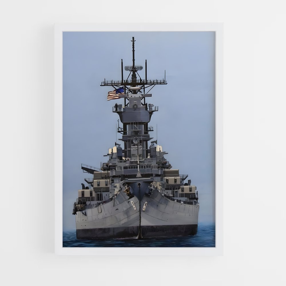 ap-uss iowa-1 cadre Blanc