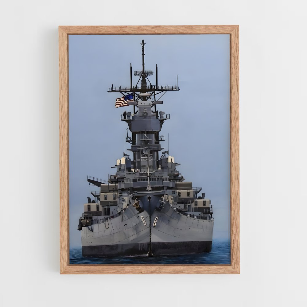 ap-uss iowa-1 cadre Bois clair