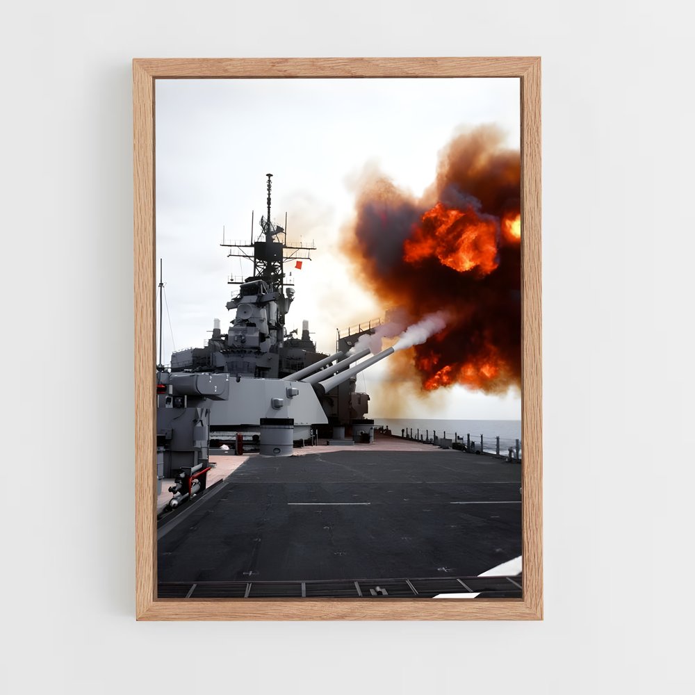 ap-uss iowa-4 cadre Bois clair