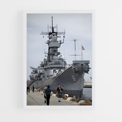 ap-uss iowa-5 cadre Blanc