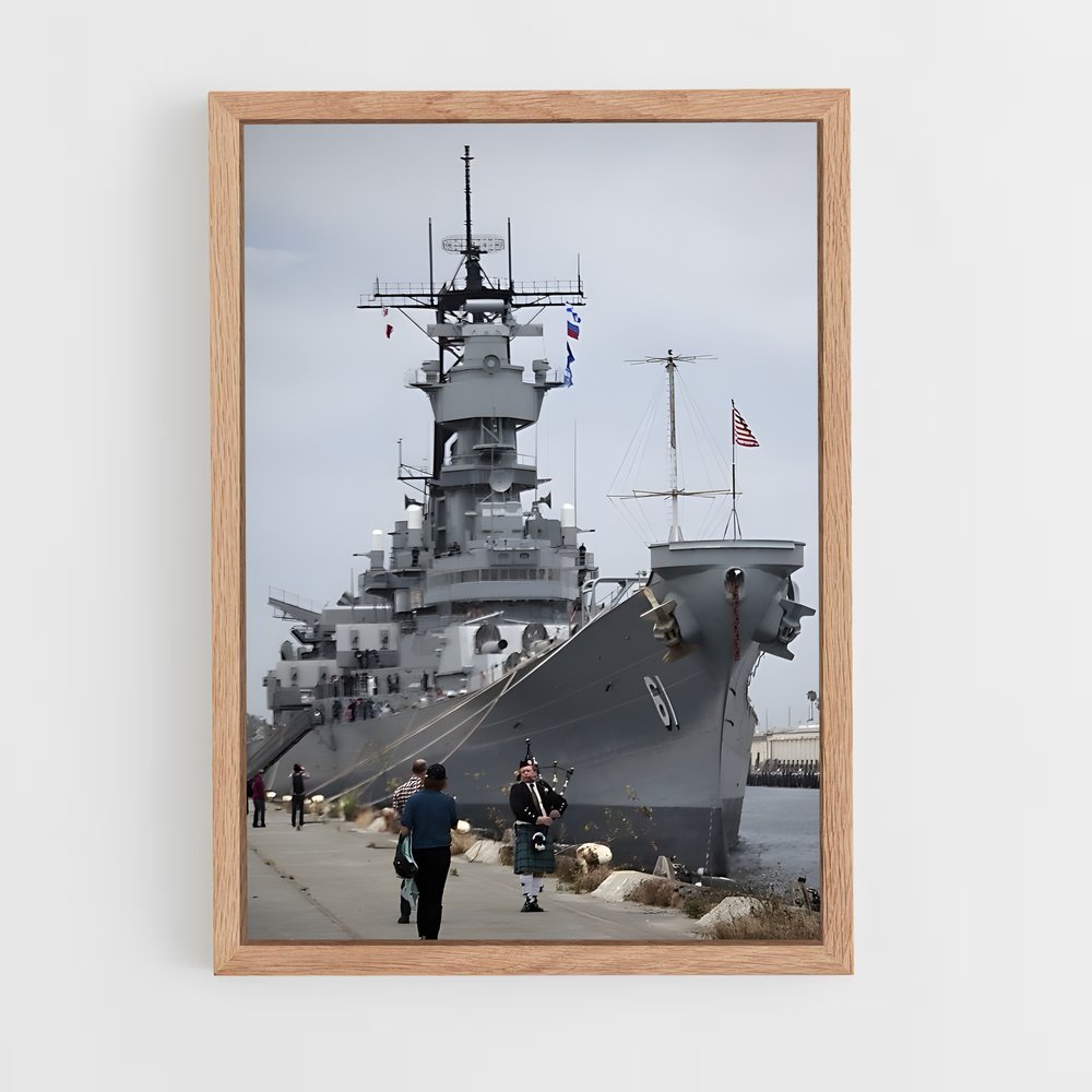 ap-uss iowa-5 cadre Bois clair