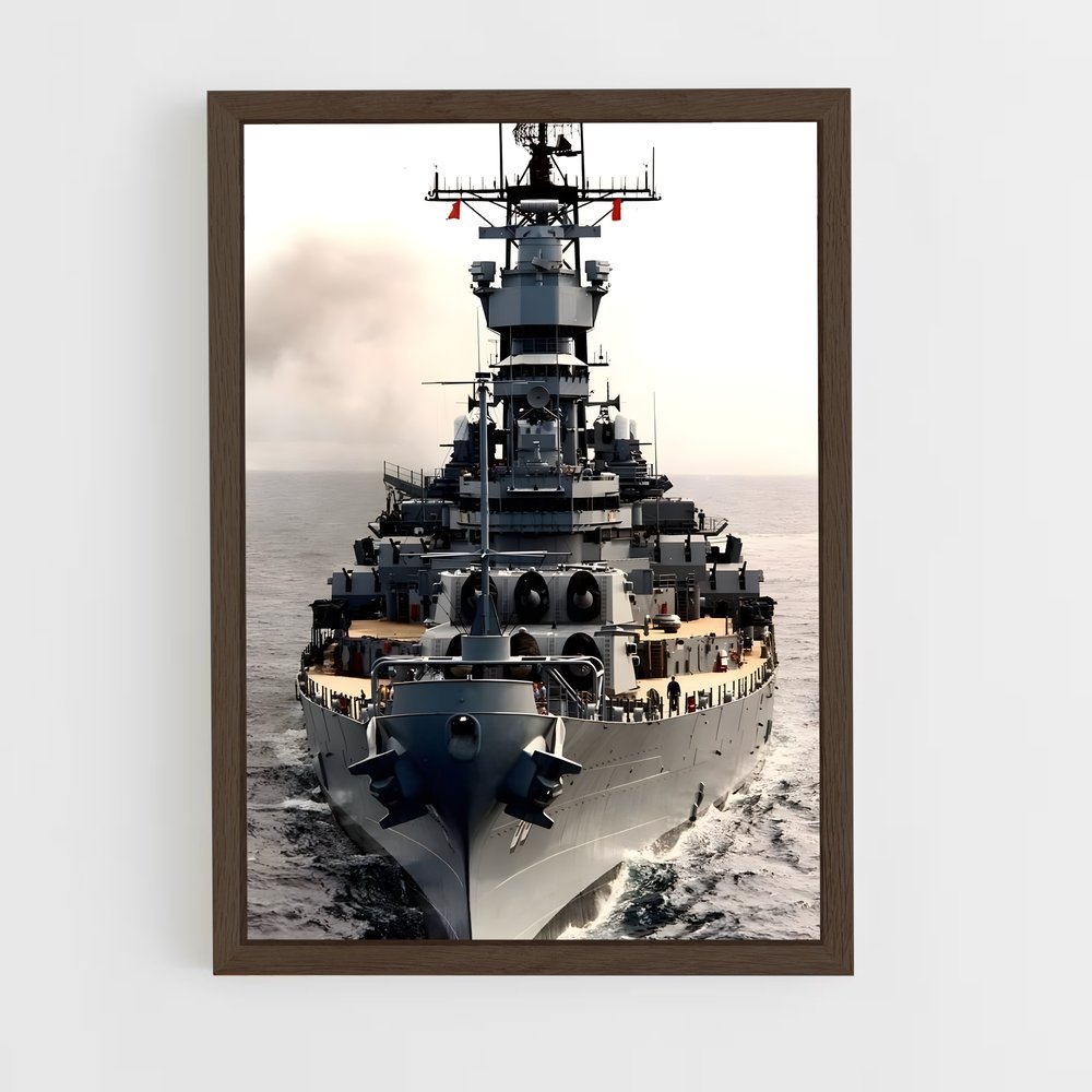 ap-uss missouri-1 cadre Bois foncé