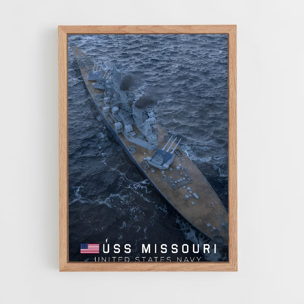 ap-uss missouri-2 cadre Bois clair