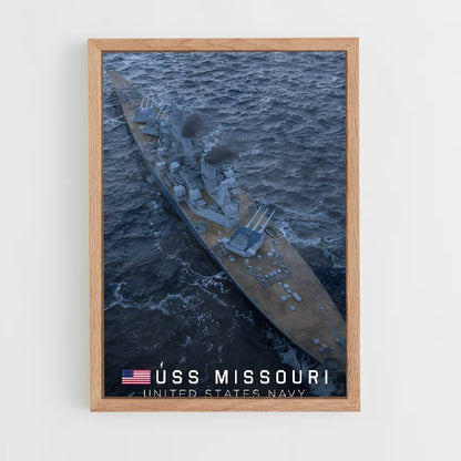 ap-uss missouri-2 cadre Bois clair