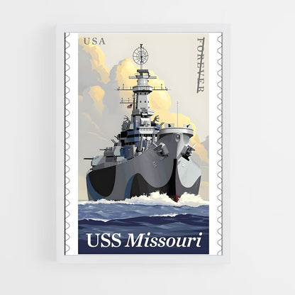 ap-uss missouri-3 cadre Blanc