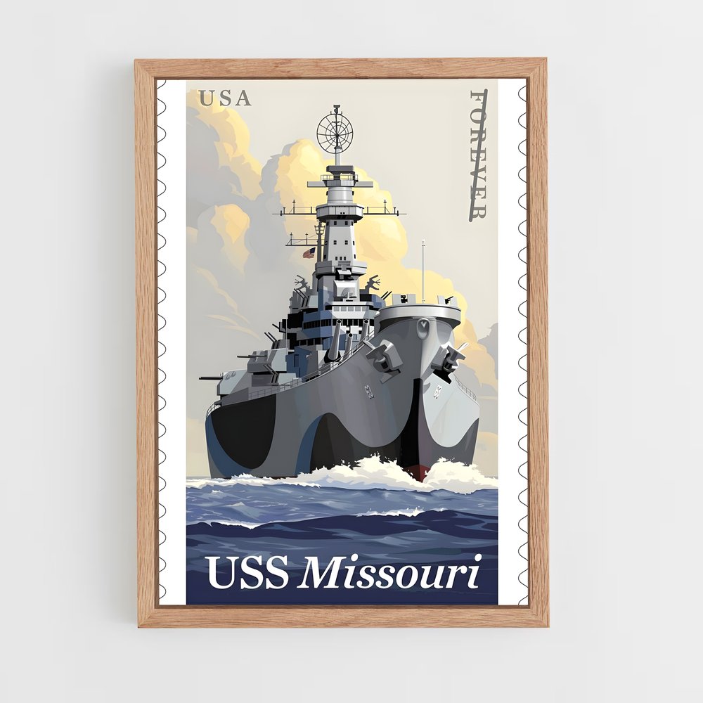 ap-uss missouri-3 cadre Bois clair