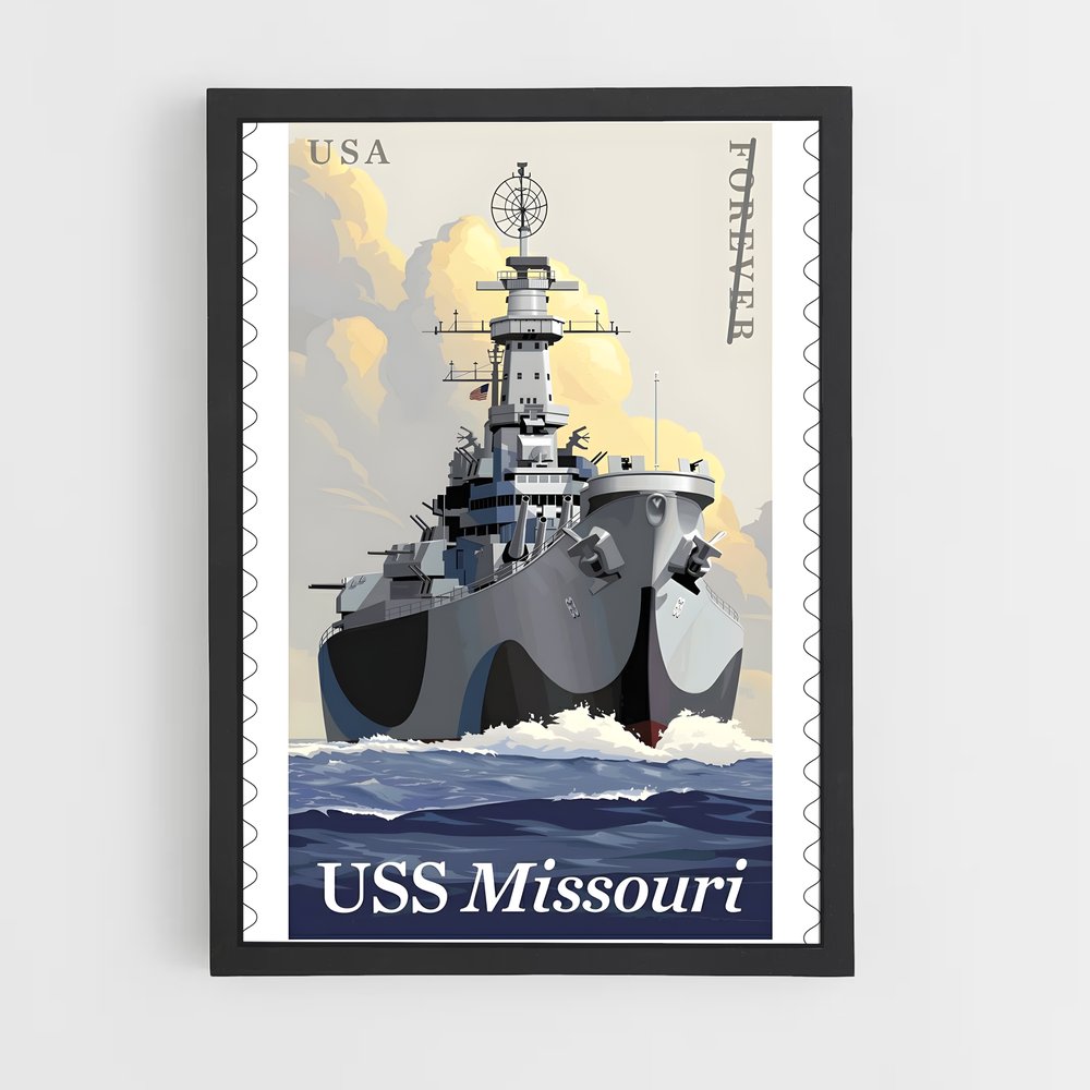 ap-uss missouri-3 cadre Noir