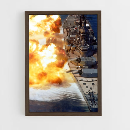 ap-uss new jersey-2 cadre Bois foncé