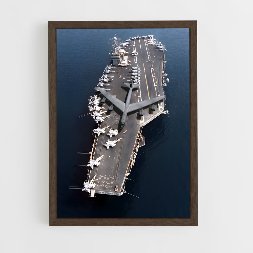 ap-uss nimitz-1 cadre Bois foncé
