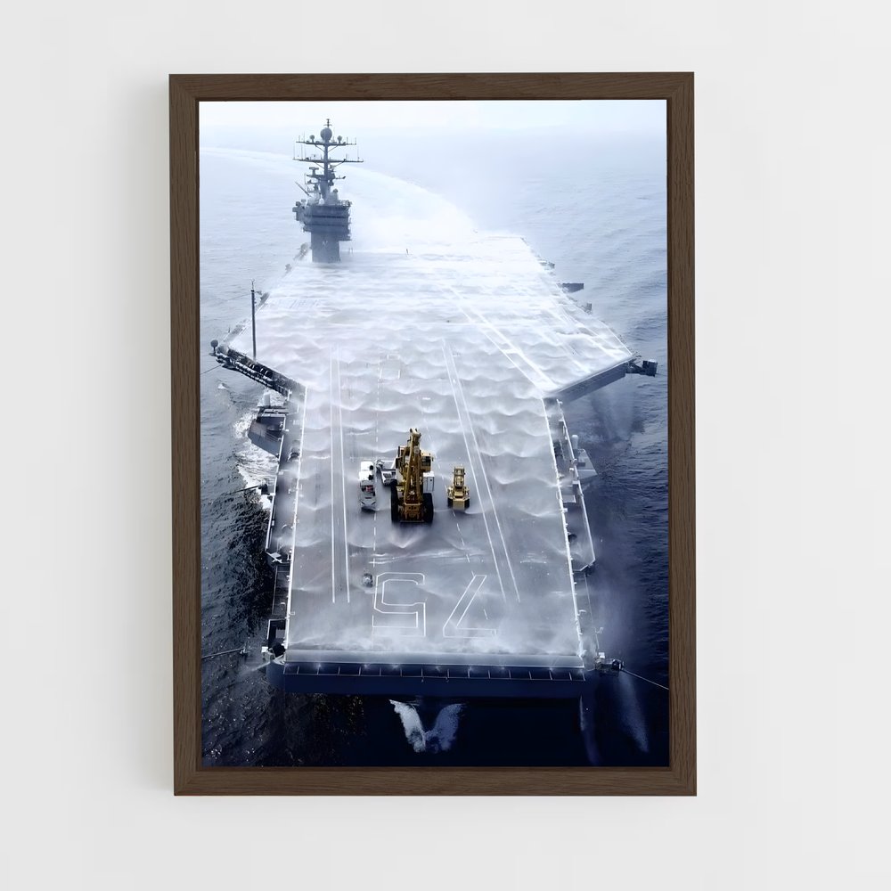 ap-uss nimitz-3 cadre Bois foncé