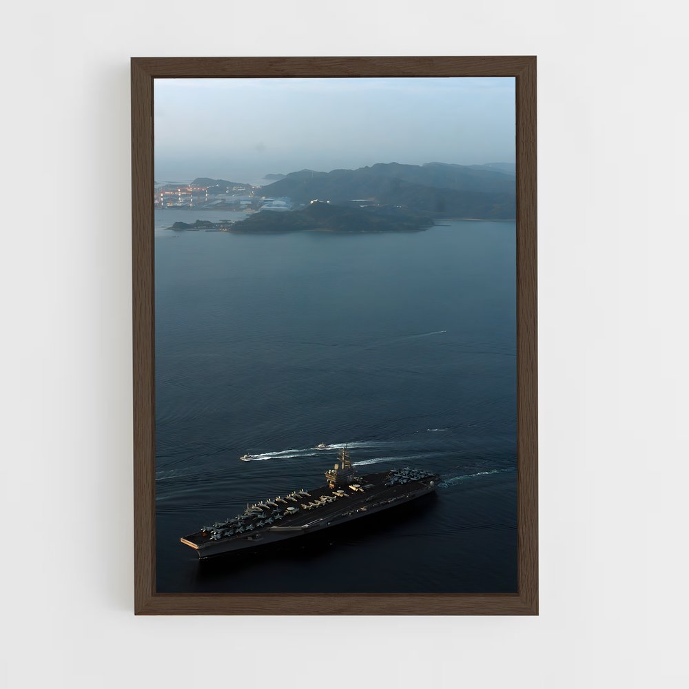 ap-uss ronald reagan-5 cadre Bois foncé