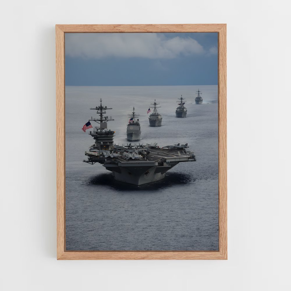 ap-uss theodore roosevelt-1 cadre Bois clair