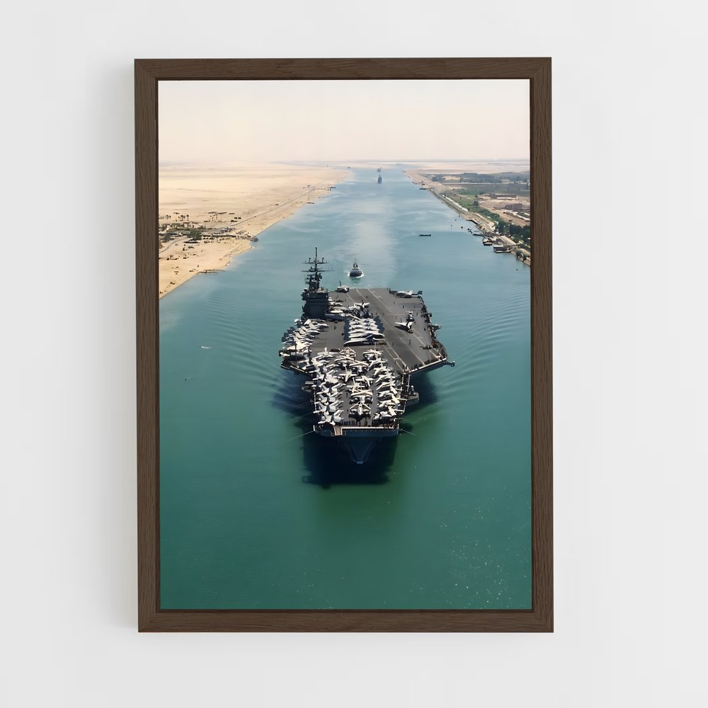 ap-uss theodore roosevelt-2 cadre Bois foncé